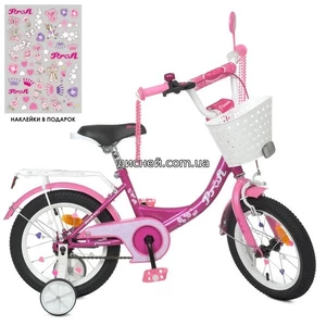 Велосипед детский PROF1 14д. Y1416-1K, Princess, с корзинкой